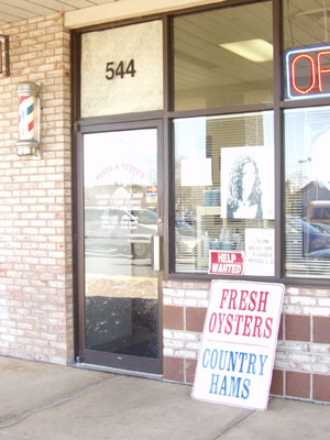 Fresh oysters at Tuffy’s